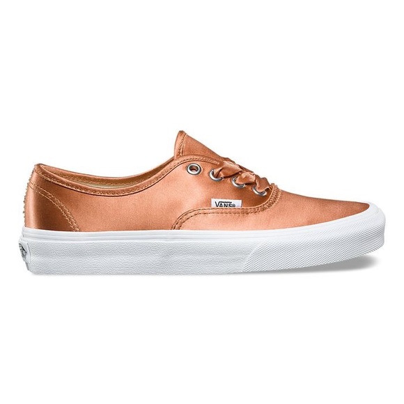 Vans Rose Gold Satin Lux Shoes - Picture 1 of 8